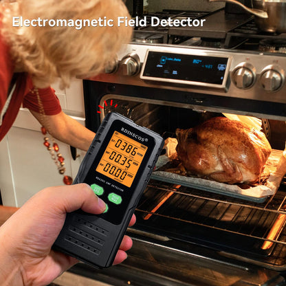 EMF Detector – 3-in-1 Electromagnetic Radiation Meter for AC Magnetic, AC Electric & Microwave Fields – Handheld EMF Reader for Home, Office & Smart Meters, Ideal for Non-Professional Users