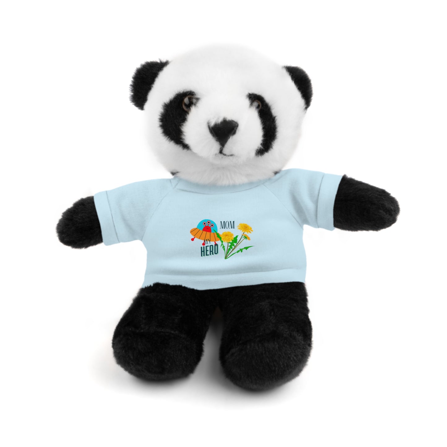 MOM is my Hero Stuffed Animal Tee Bear - Perfect Gift for Kids & Celebrations