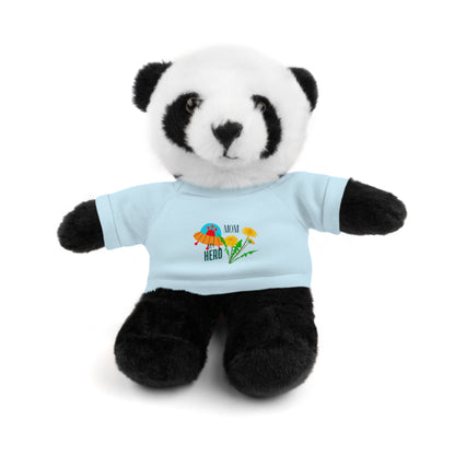 MOM is my Hero Stuffed Animal Tee Bear - Perfect Gift for Kids & Celebrations