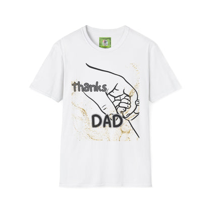 Thanks Dad T-Shirt — Father and Baby Hand Graphic Tee for Father’s Day