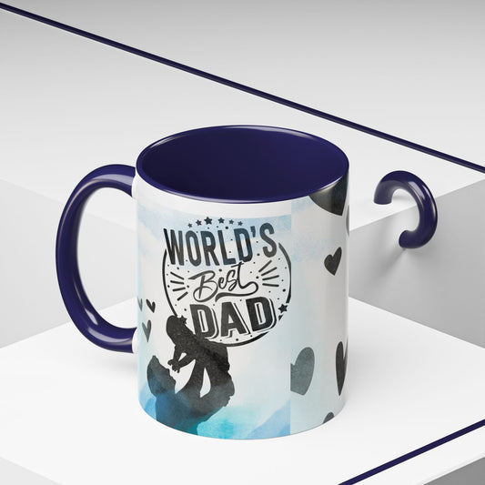 Retro Best Dad Silhouette Coffee Mug (11/15 oz)