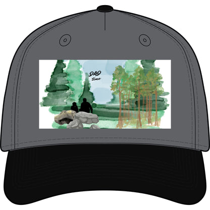 Dad Time Baseball Cap – Watercolor Forest Hiking Hat