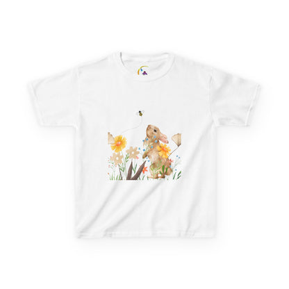 Bunny Ears and Flowers Graphic Tee - Perfect for Spring Celebrations