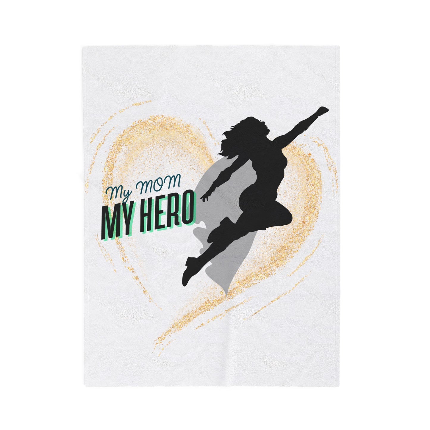 My Mom, My Hero Velveteen Plush Blanket - Cozy Gift for Moms