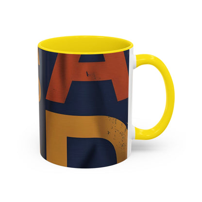 Retro Dad Coffee Mug — Retro Block Letters Accent Mug (11/15 oz)