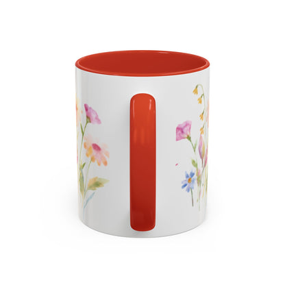 Valentine Floral Coffee Mug — "You Are My Valentine" Accent Mug