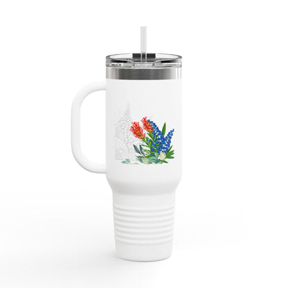 Love Happens Insulated Travel Mug - 40oz with Nature-Inspired Design & Inspirational Quote