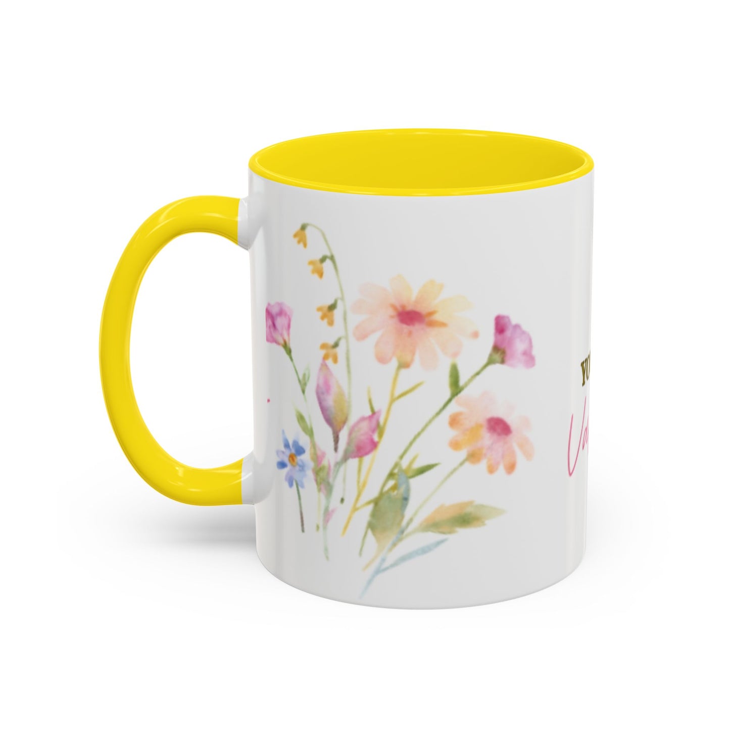 Valentine Floral Coffee Mug — "You Are My Valentine" Accent Mug