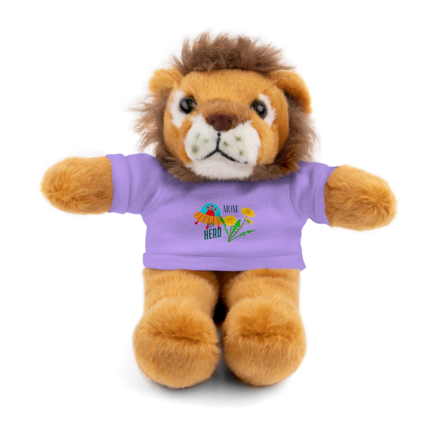 MOM is my Hero Stuffed Animal Tee Bear - Perfect Gift for Kids & Celebrations