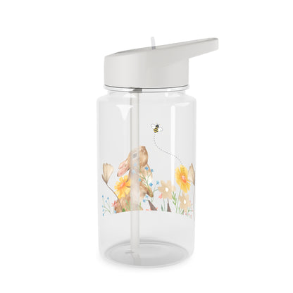 Cute Bunny & Floral Tritan Water Bottle - Perfect for Spring Adventures