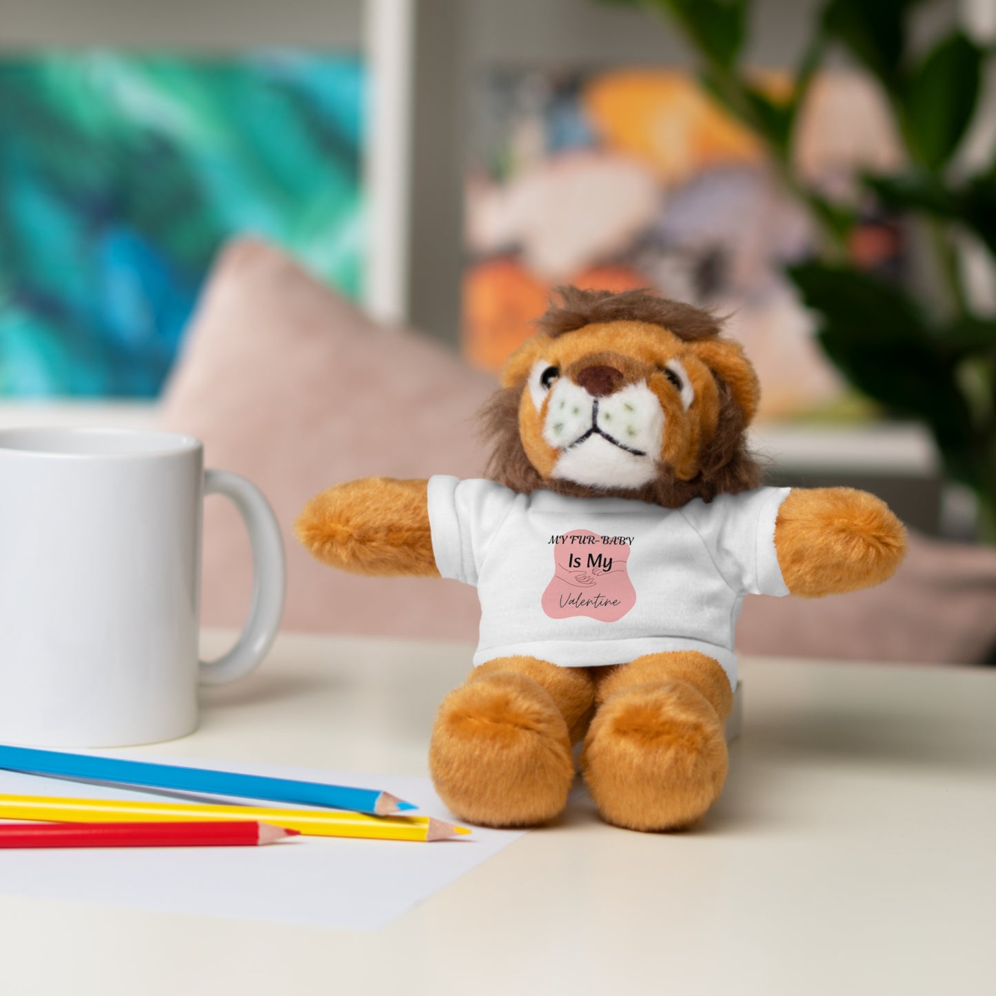 Any Furr-Baby Is My Valentine plush animall