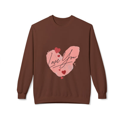 Love You Unisex Midweight Softstyle Fleece Crewneck Sweatshirt