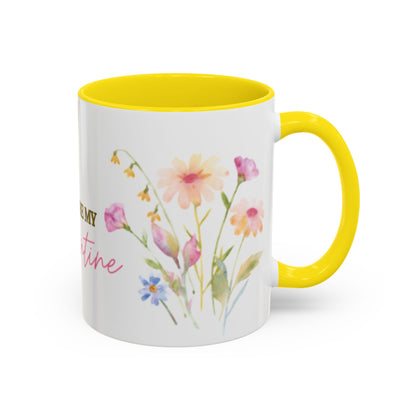 Valentine Floral Coffee Mug — "You Are My Valentine" Accent Mug