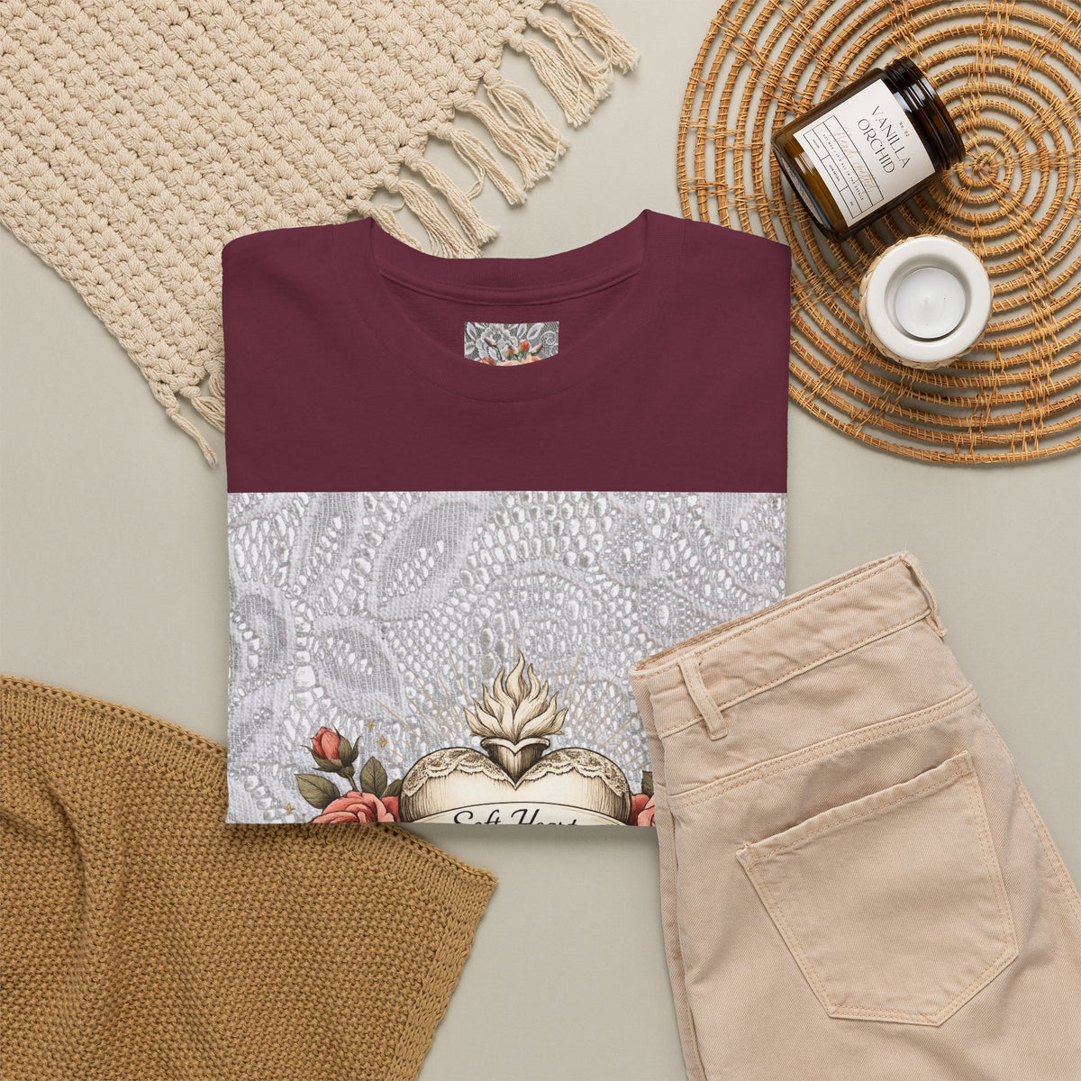 Shabby Chic Rose Floral T-Shirt