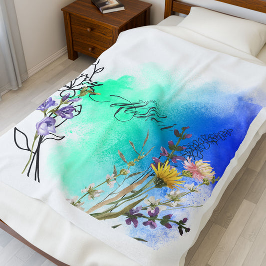 Best Mom Velveteen Plush Blanket - Cozy Gift for Mom