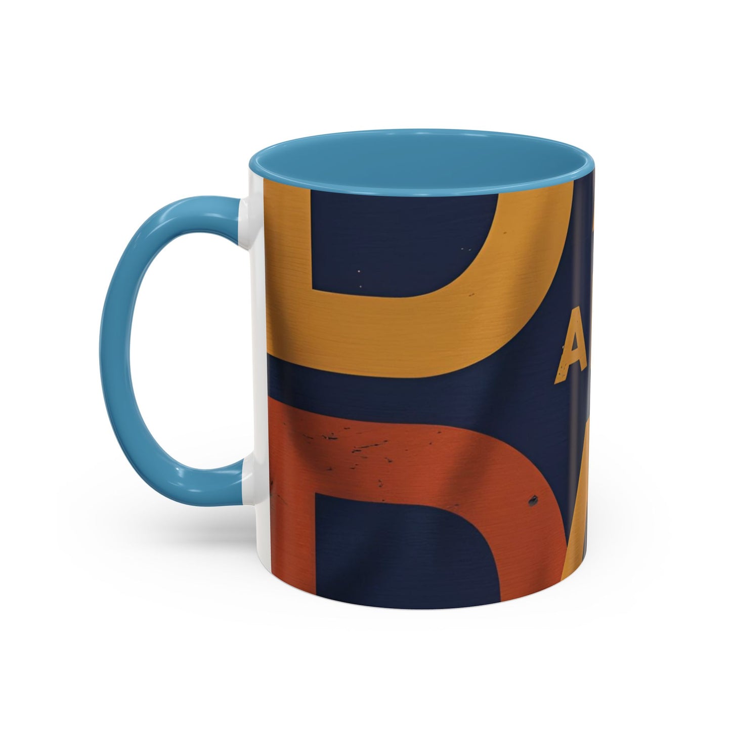Retro Dad Coffee Mug — Retro Block Letters Accent Mug (11/15 oz)