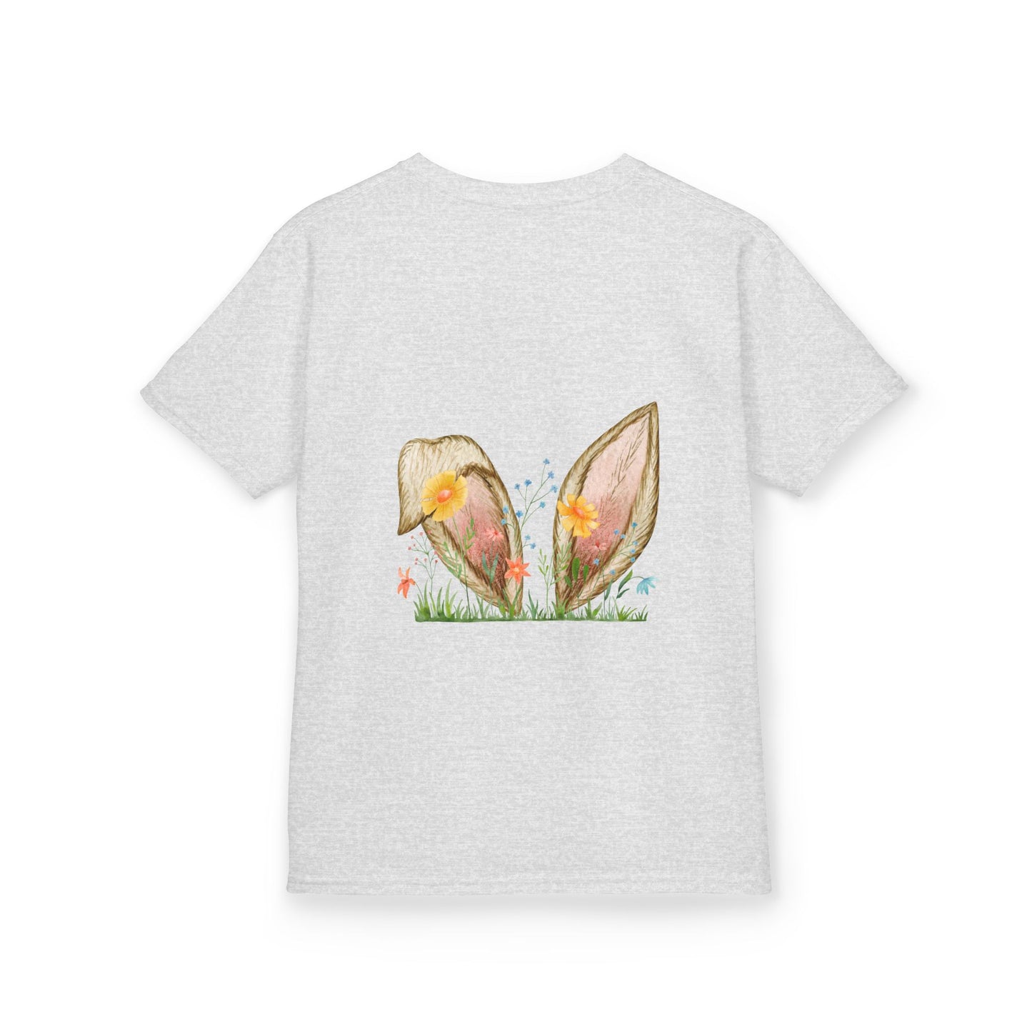 Bunny Ears and Flowers Graphic Tee - Perfect for Spring Celebrations