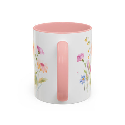 Valentine Floral Coffee Mug — "You Are My Valentine" Accent Mug