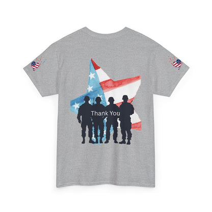 Memorial Day Tribute Tee, Unisex Cotton Shirt, Veterans Day Gift, Patriotic T-shirt, Remembrance Apparel