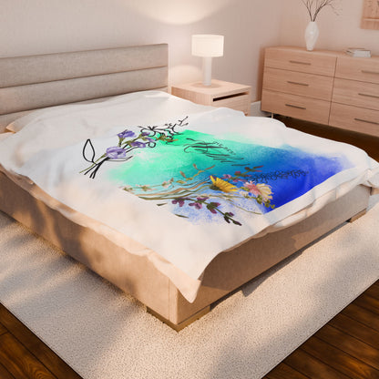 Best Mom Velveteen Plush Blanket - Cozy Gift for Mom