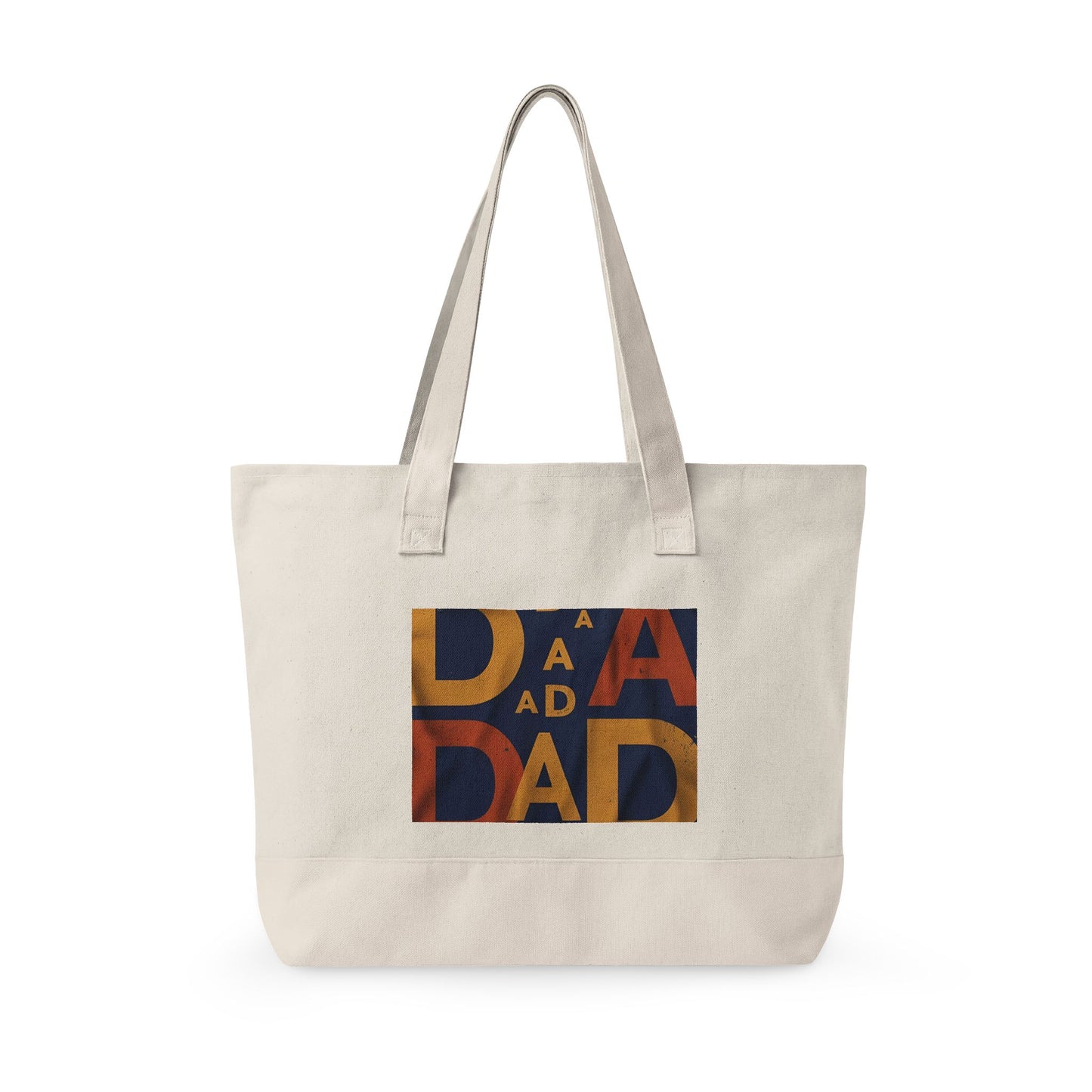 Retro Dad Canvas Tote — Zippered Large Canvas Tote