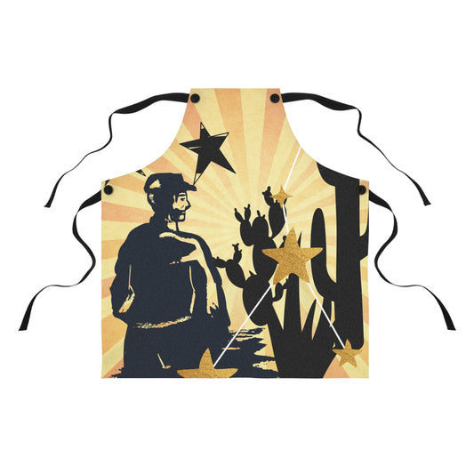 Southwest Cowboy Apron — Western Cactus Star Kitchen Apron