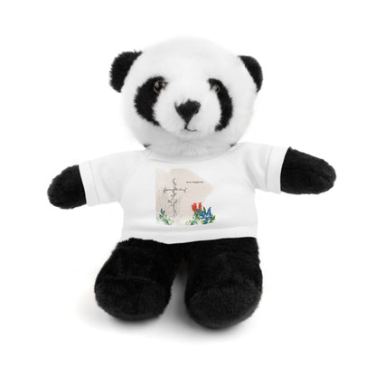 love Happens Stuffed Animal with Custom Tee - Adorable Cuddly Bear Gift for Kids