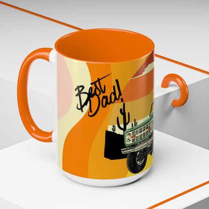 Vintage Off-Road Truck Coffee Mug — Desert Sunset Accent