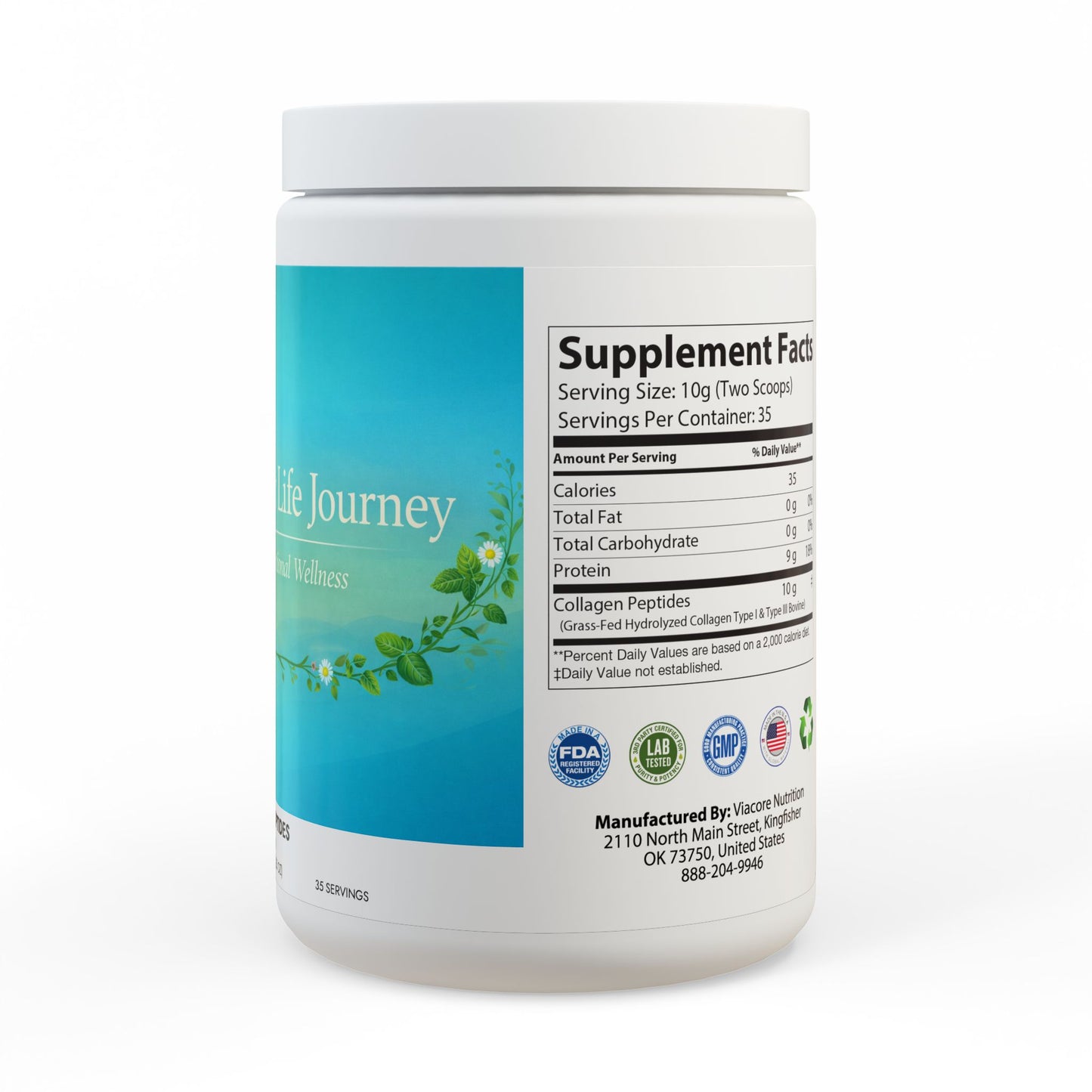 Collagen Peptides Type I & III Supplement (350g, 12.3oz)