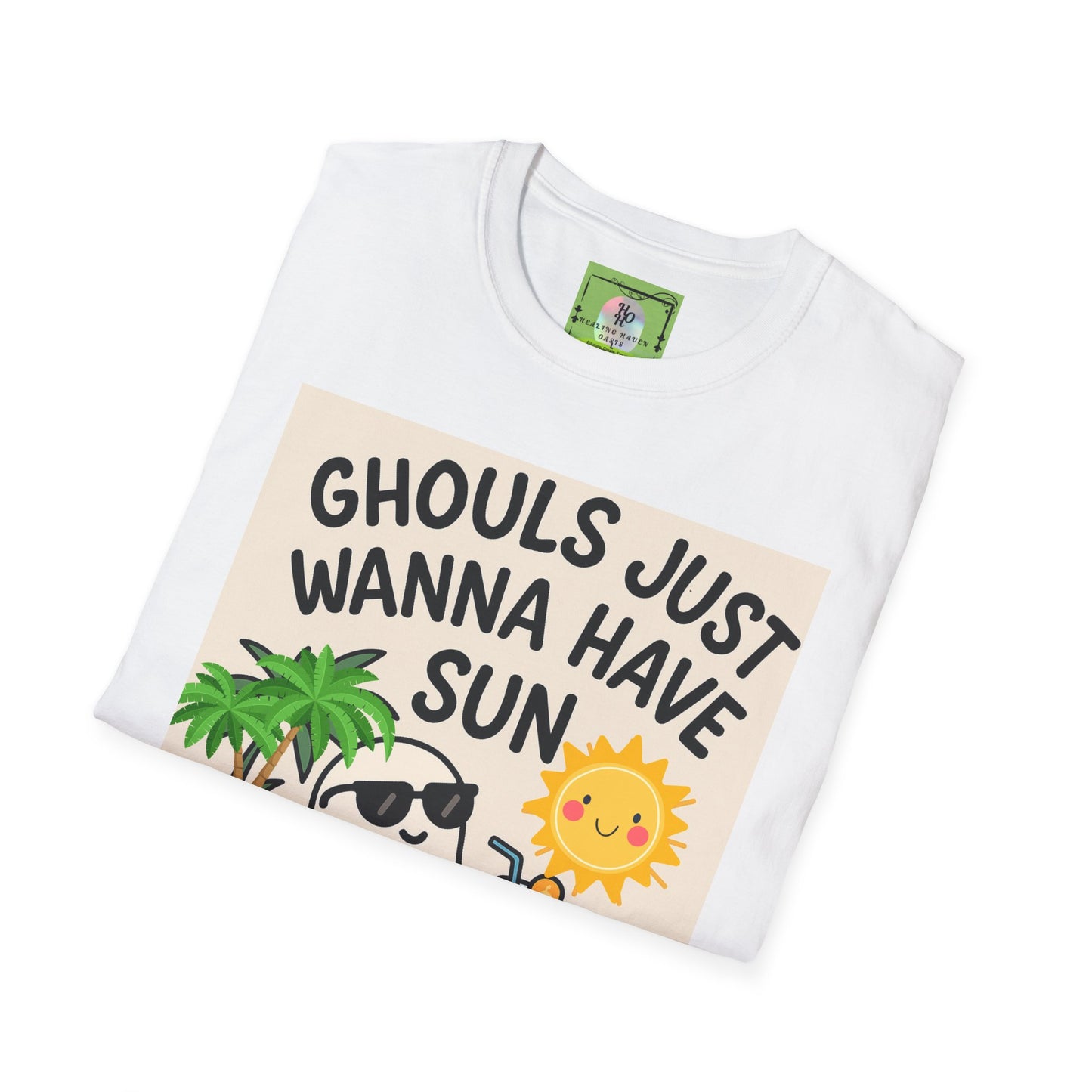 Ghouls Just Wanna Have Sun Shirt | Unisex Softstyle Tee | Summer Vibes, Beachwear, Fun Gift, Tropical T-Shirt