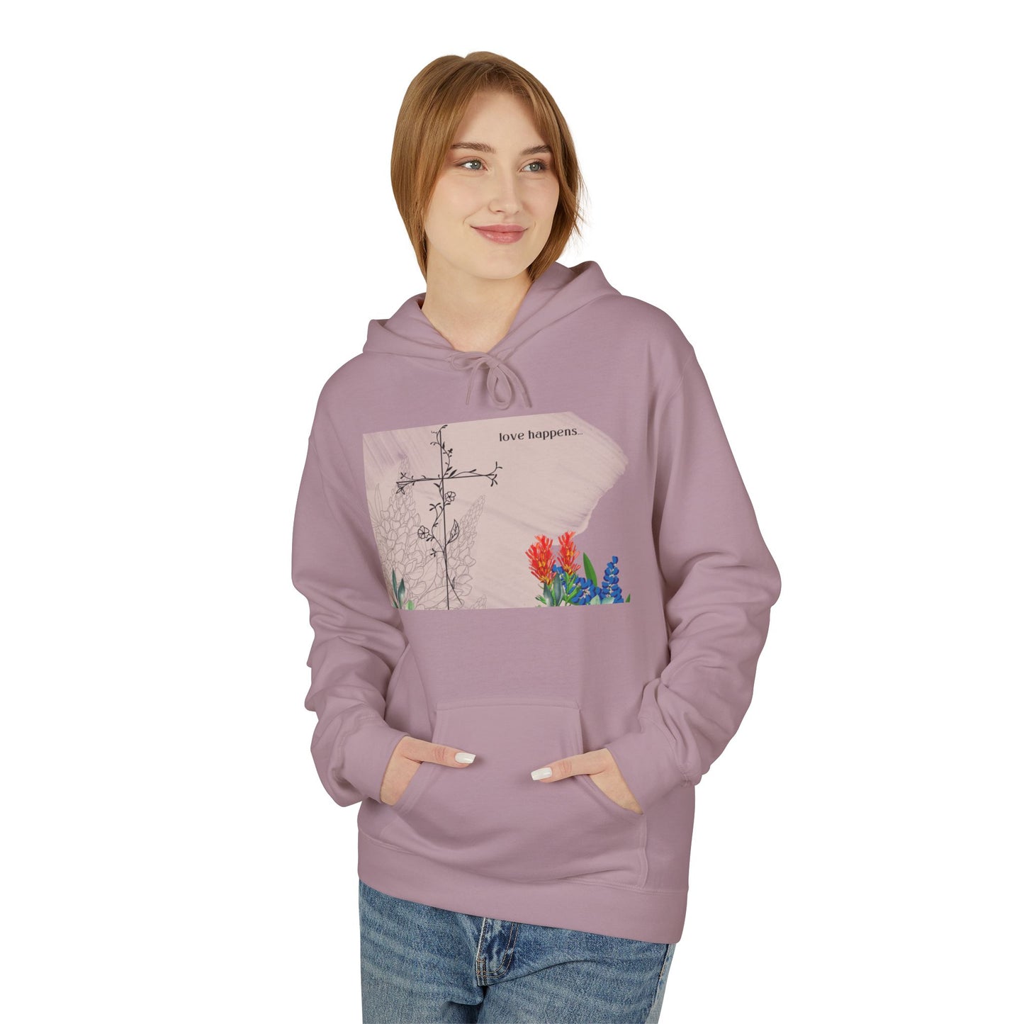 Love Happens Unisex Fleece Hoodie - Comfort & Inspiration