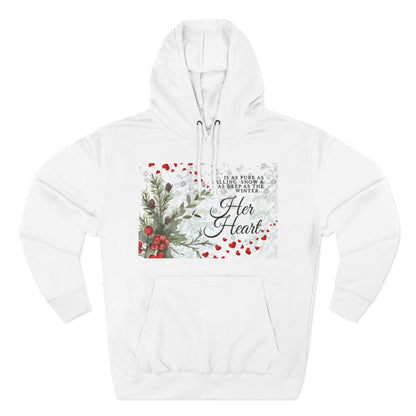 Her Heart Winter Hoodie — Feminine Resilience Fleece Hoodie