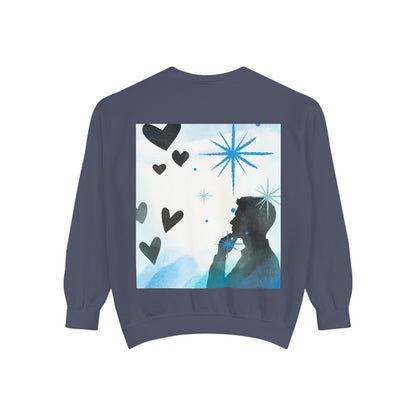 World's Best Dad Sweatshirt — Silhouette Father & Child Watercolor Design