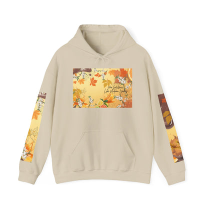 Whispering Maple Hooded Sweatshirt, Cozy Fall Hoodie, Unisex Sweatshirt for Nature Lovers, Perfect Gift for Thanksgiving, Leaf Print Sweatshirt