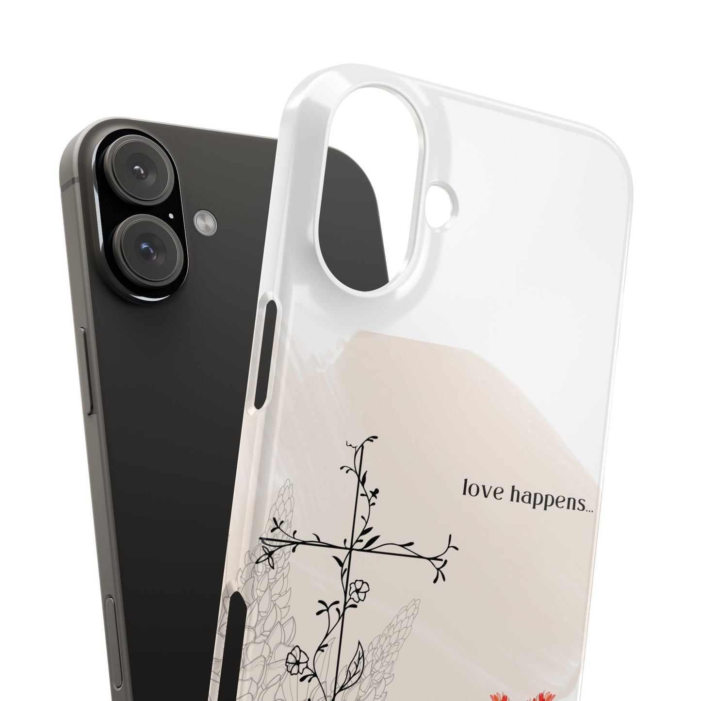 Floral Love Happens Phone Case - Slim Design for Nature Lovers