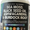 Sea Moss 3000Mg Black Seed Oil 2000Mg Ashwagandha 1000Mg Turmeric 1000Mg