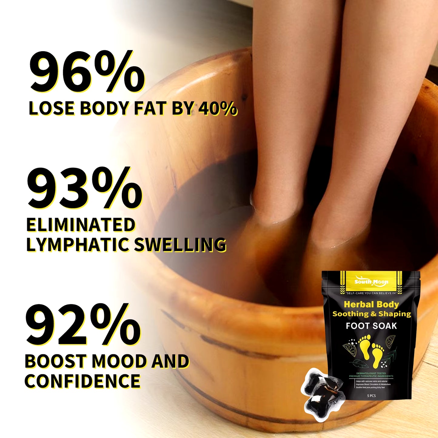 5Pcs Fat Burning Foot Bath Salt Soak Fast Slimming Ginger Soak Detox Detox Foot Loss Body Health Weight Care Stress Relax