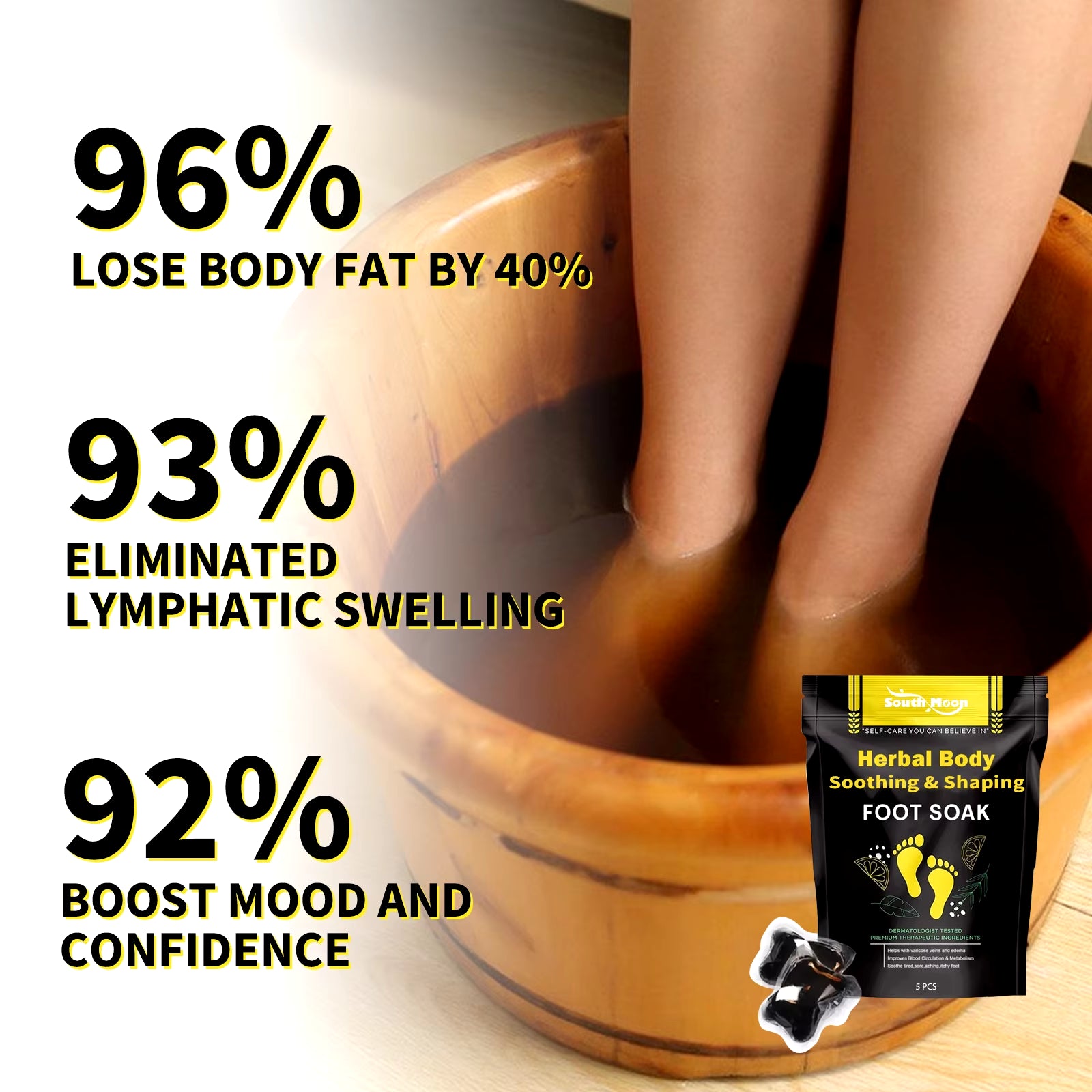 5Pcs Fat Burning Foot Bath Salt Soak Fast Slimming Ginger Soak Detox Detox Foot Loss Body Health Weight Care Stress Relax