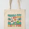 Beach Vibes Cotton Tote Bag with Ghouls Just Wanna Have Sun Design, Summer Tote, Cute Beach Bag, Gift for Beach Lovers, Sun Lover's Tote