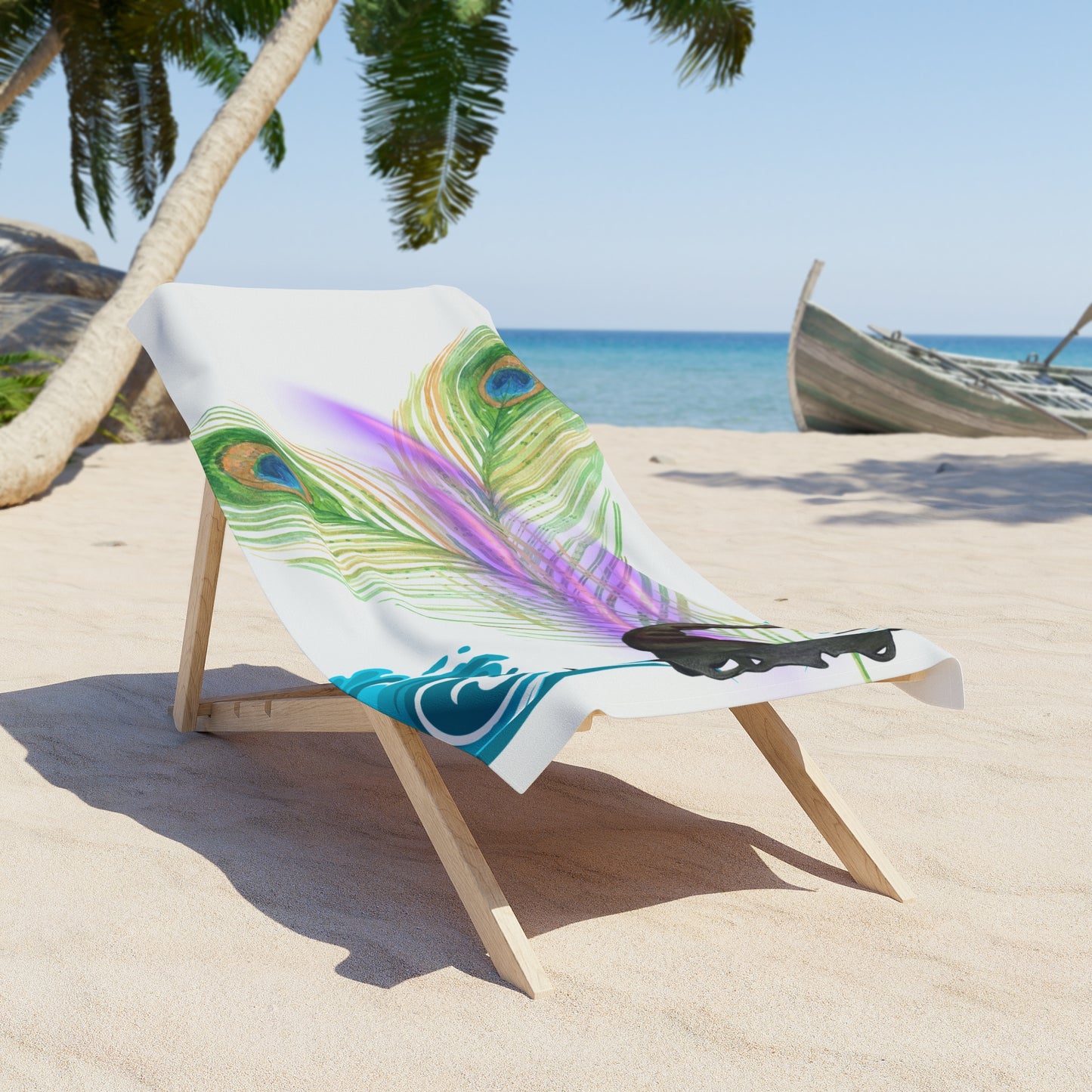 Hallowqueen Beach Towel – Colorful Boho Ocean Vibe