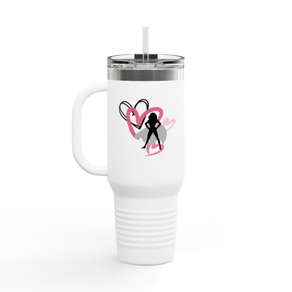 My Mom, My Hero, My Heart Design-40oz Insulated Travel Mug