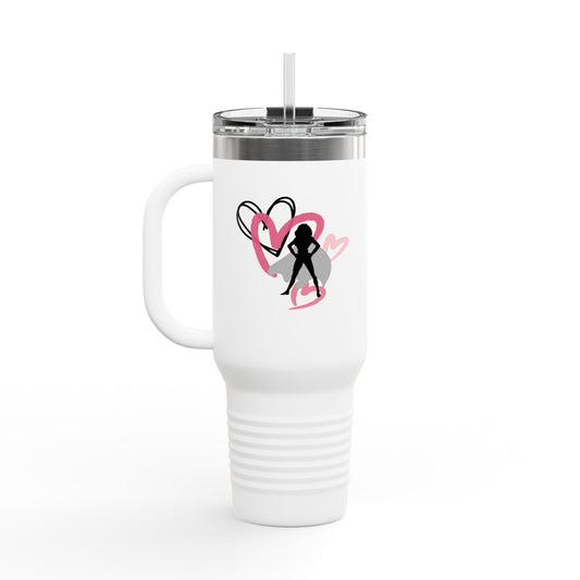 My Mom, My Hero, My Heart Design-40oz Insulated Travel Mug