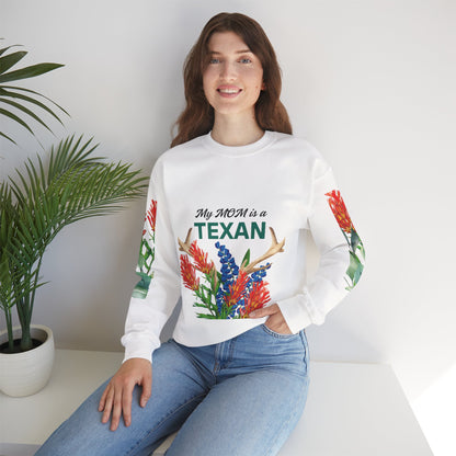 Texas MOM Floral Crewneck Sweatshirt | Gift for Mother's Day or Texas Lovers