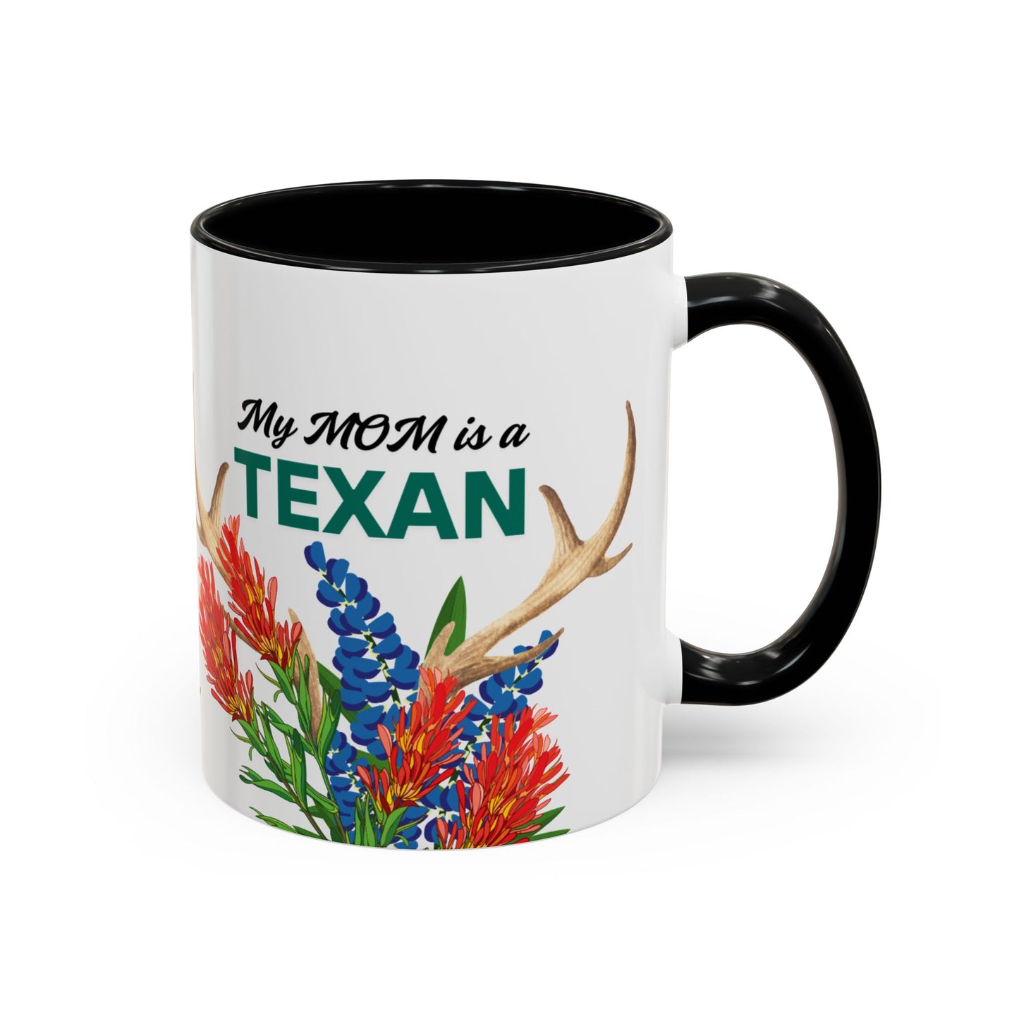 Texas MOM Accent Coffee Mug - Vibrant Floral Design for Mothers Day